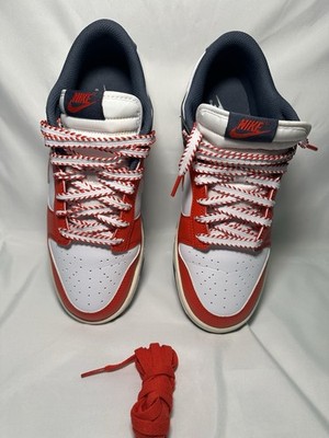 Nike Low-top Sneakers with A Bold Red White and Navy Blue Colorway. Size 9