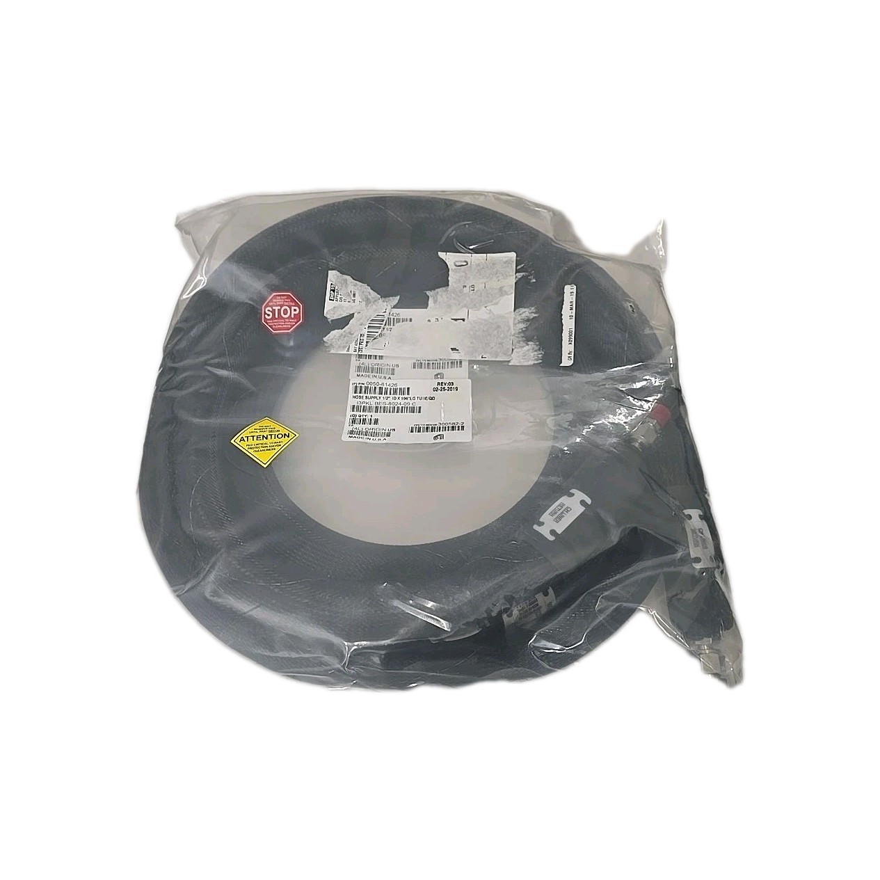 Applied Materials AMAT 0050-81426 Rev 03 Hose Supply 1/2" ID X 196" LG Tube/QD