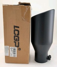 Diesel Exhaust Tip 3 Inlet 5 Outlet 12 Long Black Stainless Steel Bolt On
