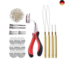 Microring Extensions Set: Zange, Nadel und 200 Stück 5.0mm Nanoringe mit 