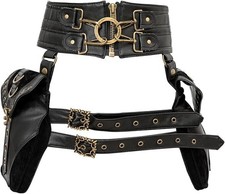 NEW/NWT Gothic Waist Belt w/Double Pockets High Waist Hip Bag Adjustable LARP