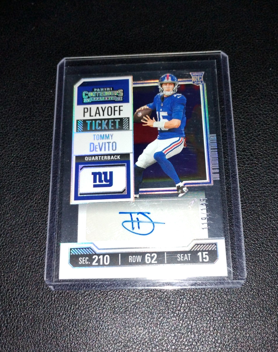 Tommy DeVito RC 2023 Panini Contenders Playoff Ticket Rookie Auto #/149
