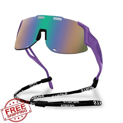 TURVSTPC Sport Cycling Sunglasses UV400 Wrap Around Men Women