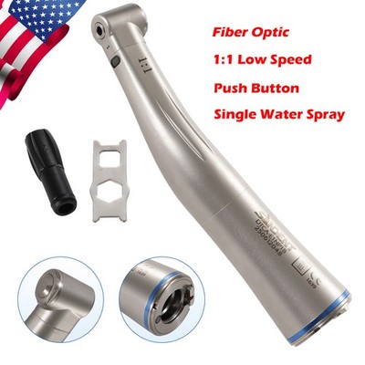 Dental LED Fiber Optic 1:1 Contra Angle Handpiece Internal Water Spray E-type pr
