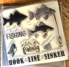CTMH D1781 LET'S GO FISHING ~ Fish, HOOK*LINE*SINKER,  I'd rather be FISHING