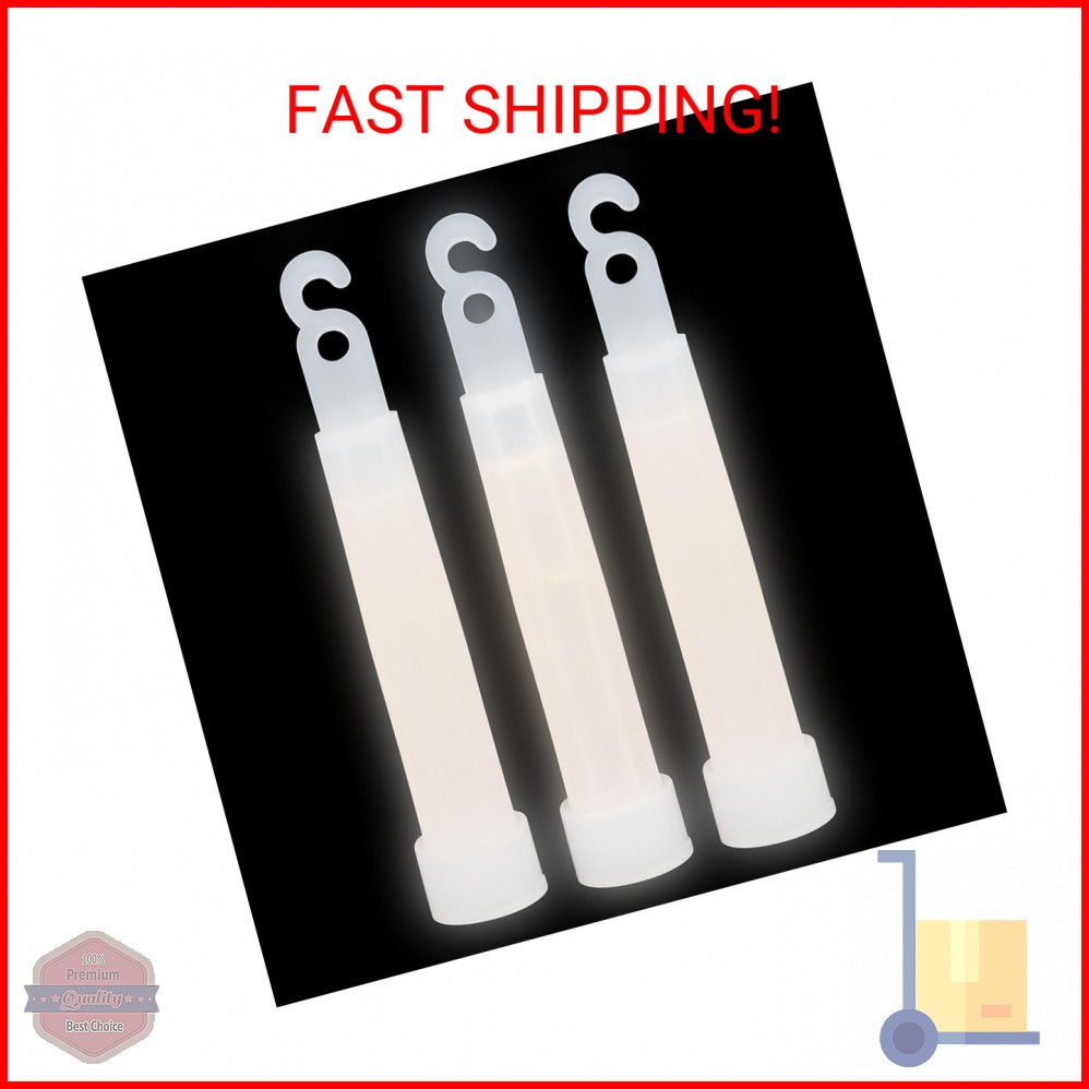 Rhode Island Novelty 4" White Glow Stick, Pack of 12