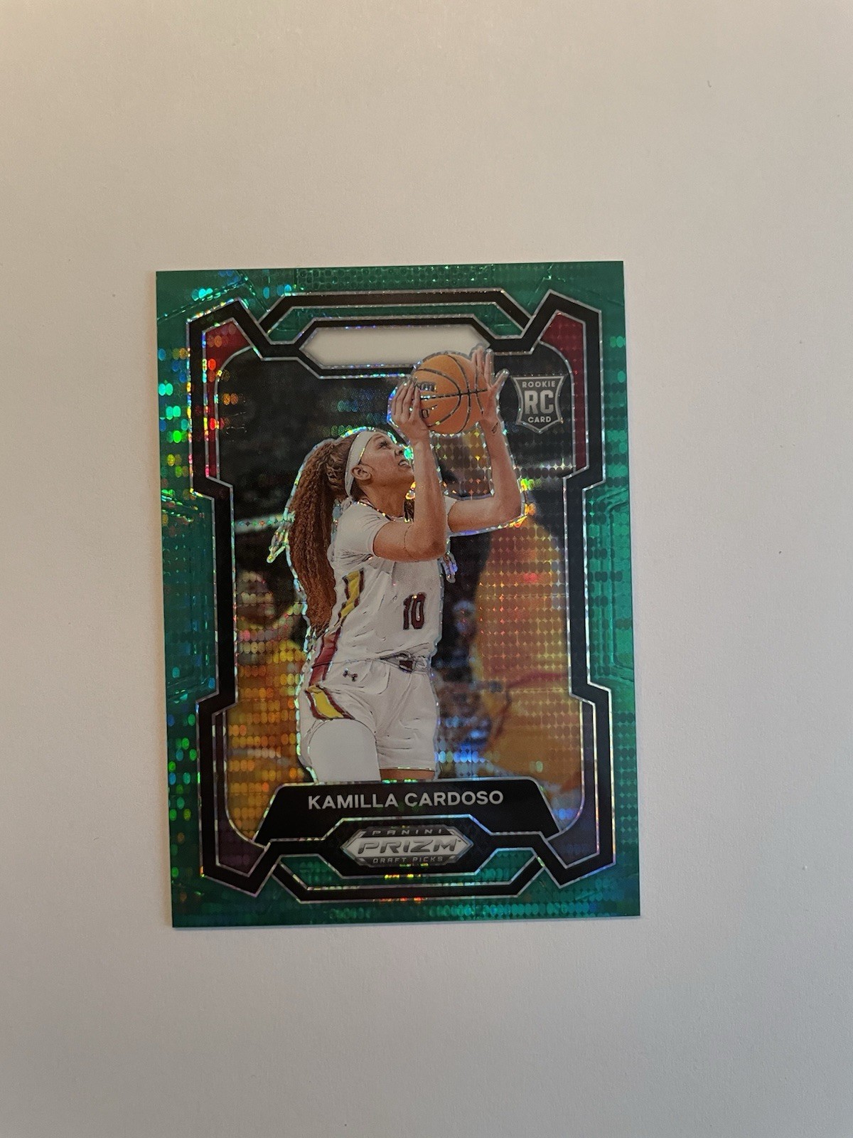 2024-25 Prizm Draft Picks Kamilla Cardoso #59 - Rookie RC - GREEN PULSAR /25