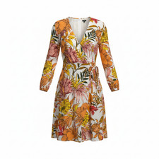 Express Floral Wrap Mini Dress Women’s Small Long Sleeve