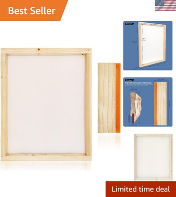 #ad Artisan Wood Silk Screen Printing Frame with 160 Mesh amp; Squeegee Essentials $77.97
