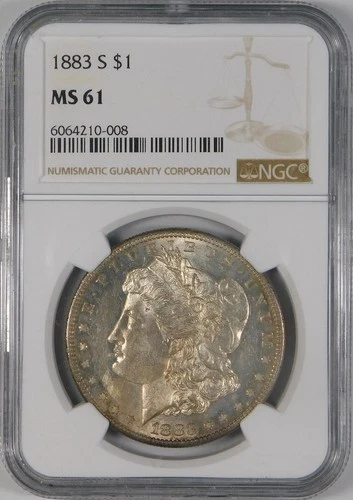 1883-S $1 Morgan Silver Dollar Coin NGC MS61 **Better Date**