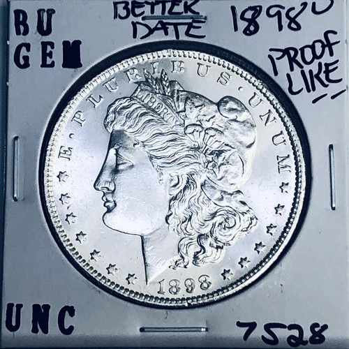 1898 O BU GEM MORGAN SILVER DOLLAR UNC MS+++ U.S. MINT RARE COIN 7528