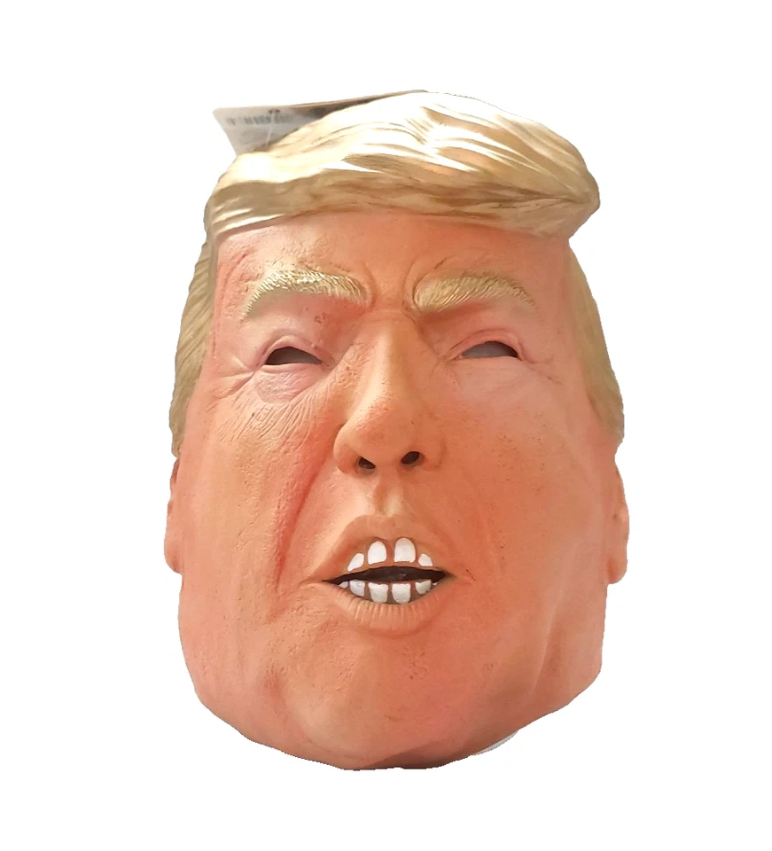 New! Donald J. Trump Mask Full Head Latex Mask 2017 Smiffys NWT MAGA Republican - Image 4 of 4