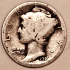 1916-P Mercury Dime - Good - 4039ED FREE SHIPPING