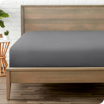 Bare Home Fitted Bottom Sheet Queen Size - Premium 1800 Microfiber - Ultra-Soft