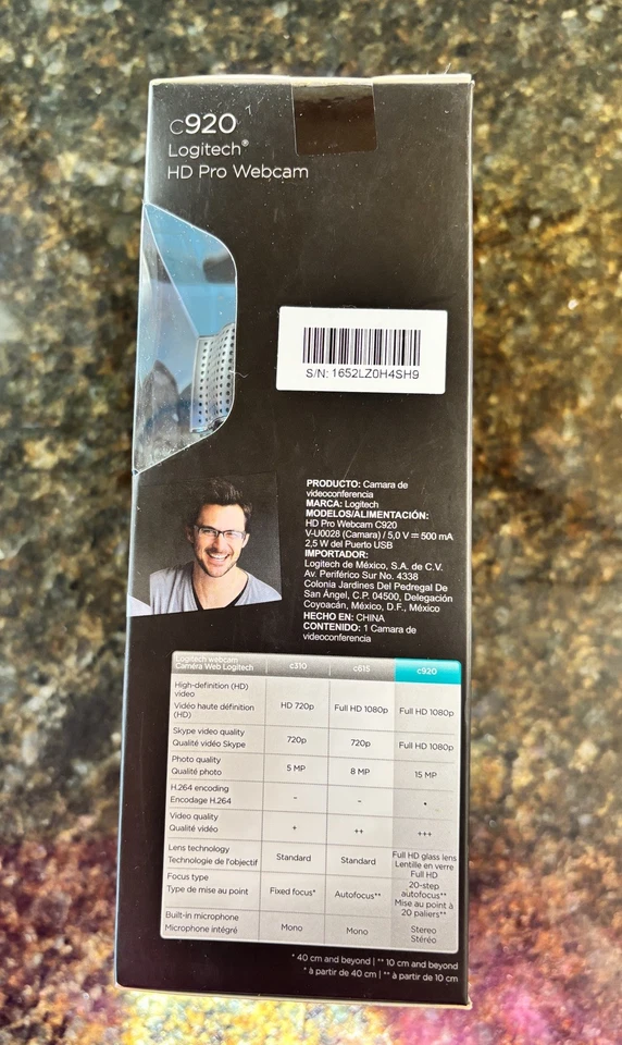 Nuevo, Sellado, Logitech C920 HD Pro Webcam 1080p Foto 3 de 4