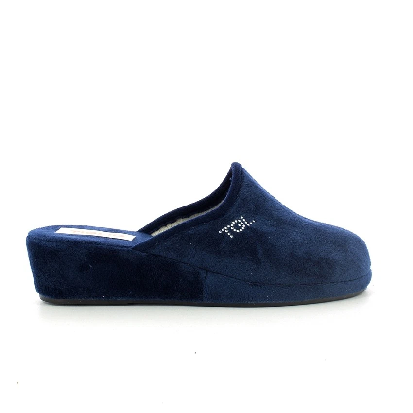 Ciabatte Comfort Blu Da Donna Con Strappo - Foto 4