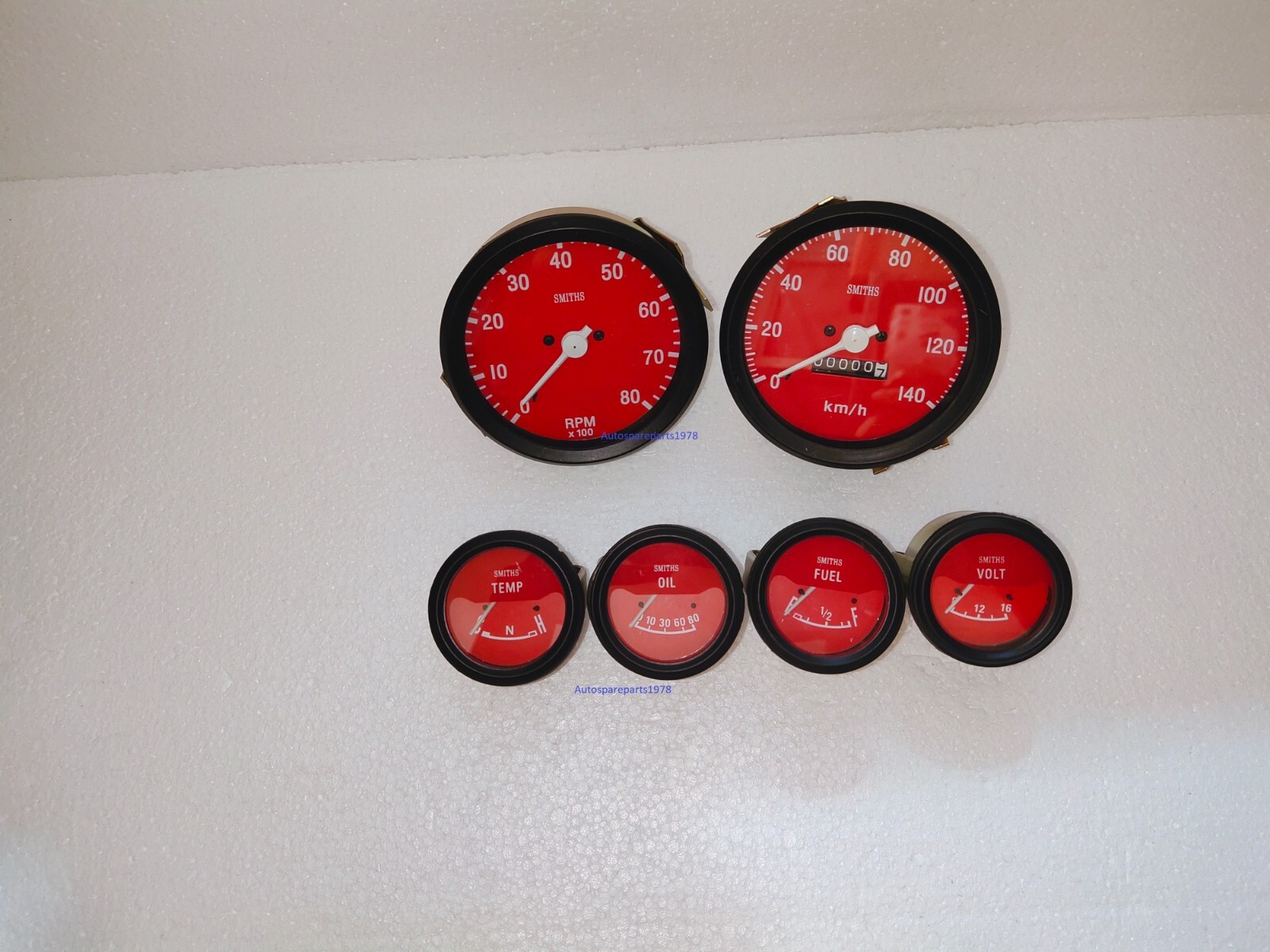 Smiths kit 100mm mechanical 0140 KMH speedo+080RPM 52 mm electrical