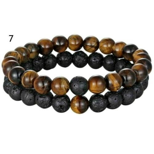 2er SET PARTNER ARMBAND DAMEN HERREN STEIN FREUNDSCHAFTSARMBAND PERLEN BRACELET - Bild 8 von 8