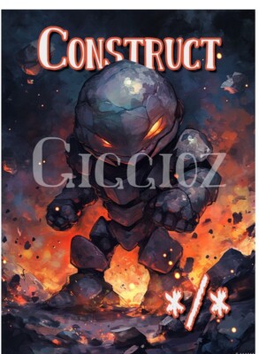 Wunderschöne Construct Token für Magic - Original Art! - MTG