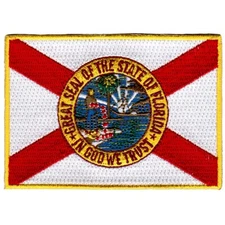FLORIDA STATE FLAG PATCH EMBLEM HIGHEST QUALITY embroidered iron-on APPLIQUE new