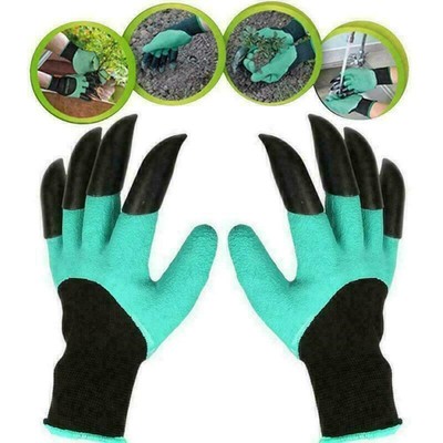 Gartenhandschuhe mit Krallen zum Harken Graben Pflanzen wasserdicht und waschbar