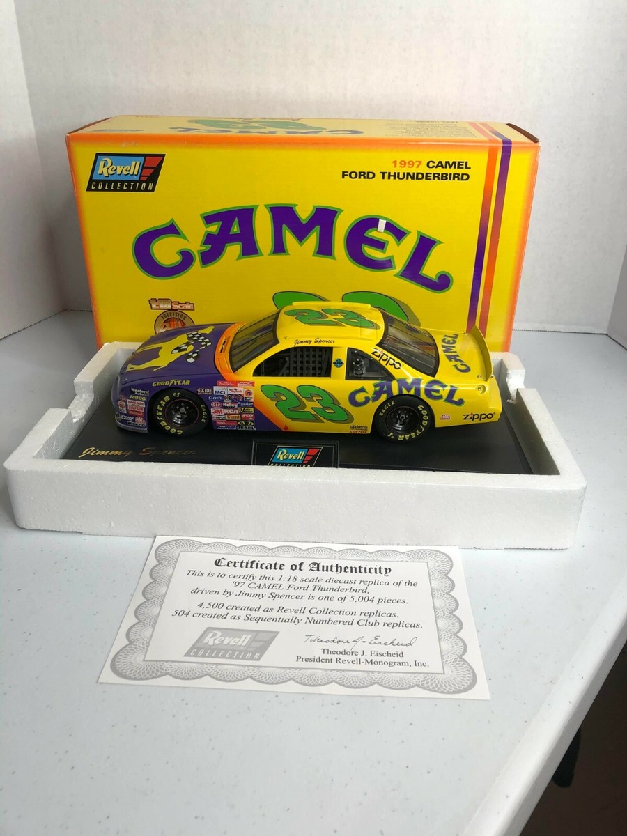 REVELL 1/18 THUNDERBIRD イエロー NASCAR Revell Collection Jimmy Spencer 1997 Camel Ford