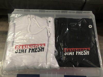 Banned LA Stay Fresh Hoodie + T-shirt Sneaker Con Canada Supreme Box Logo Size M