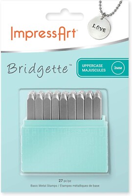 NEW ImpressArt Metal Stamps Bridgette Uppercase Letters Set