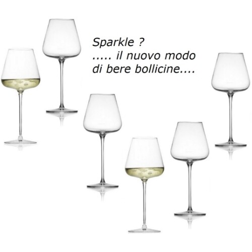 CALICI SPUMANTE CON PUNTI PERLAGE ETOILE SPARKLE  6 PEZZI