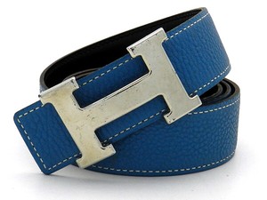 blue hermes belt