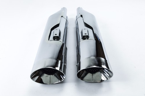 Monster Slip-On Mufflers Harley Davidson Oval Exhaust Pipes Touring Glide - Picture 4 of 8