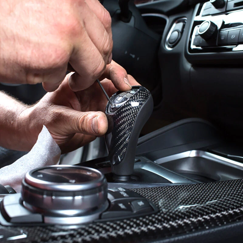 Pomo de cambio de palanca selector de engranajes de fibra de carbono M para BMW M2C F87 M3 F80 M4 F82 F83 Foto 2 de 4