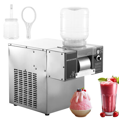 Commercial Snowflake Machine Ice Shaver Snow Cone Shaving Maker Adjustable Speed