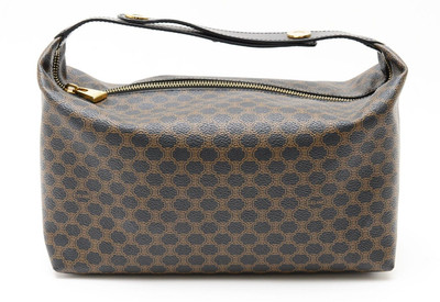 CELINE [Rank AA] Macadam Vanity Multi Hand Bag Accessory Pouch Purse Auth Black