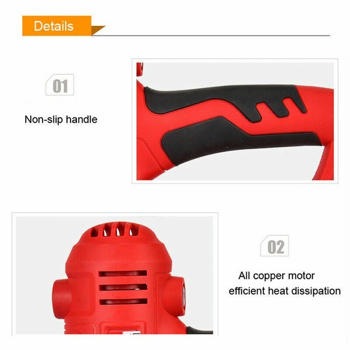 220V 1250W Electric Wall Polishing Machine Drywall Sander w/LED Light+Vacuum Bag - Foto 9 di 11