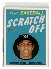 2020 Topps Heritage #6 Christian Yelich 1971 Topps Baseball Scratch-Offs