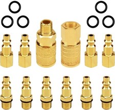Air compressor fittings Coupler Plug Kit 1/4” Air Line Hose Willkommen