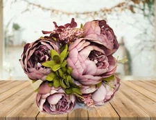 20" Artificial Silk Peony Flowers Bouquets for Wedding Party Office Home Decor