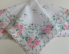 Lovely New LuRay Handkerchief Hankie! Stunning Delicate Floral & Ribbon Design!