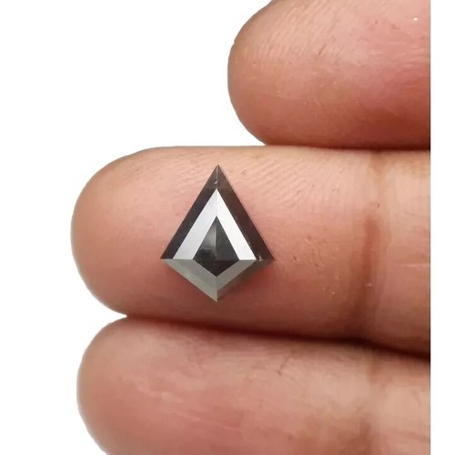 1,50 ct natürlicher loser Diamant schwarze Farbe Drachenform Diamant Salz und Pfeffer  - Bild 8 von 9