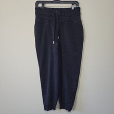 Adidas Womens Black Comfort Drawstring Elastic Waist Joggers Pants Size Small