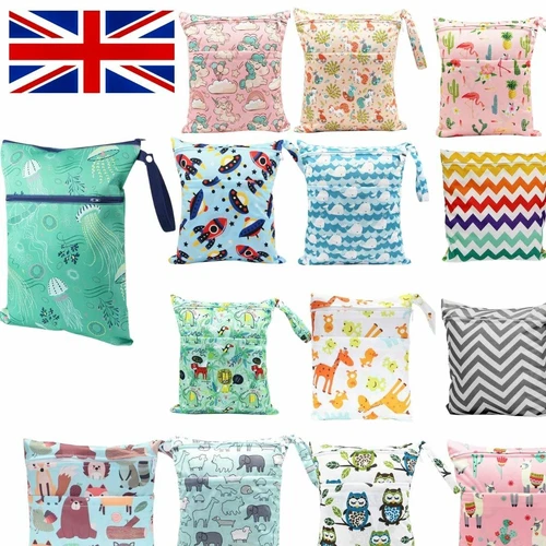 Wet Nappy Bag Large Water Resists 2 Sections Hang Lanyard Swimming Baby Camping