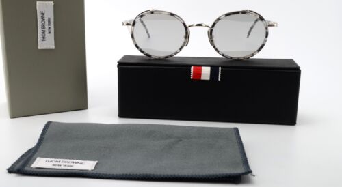Thom Browne. Sunglasses Model Tbs813 49 03 Gry SLV Silver Gray Pattern Panto - Picture 1 of 12