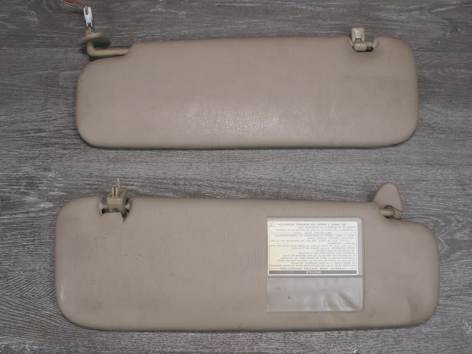 1998-2002 LEXUS J100 LX470 PRIMARY & SECONDARY FRONT SUN VISOR SET OF 4 - Image 3 of 4