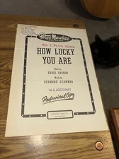 How Lucky You Are, no 1 Plug song Cassen/O'Connor pro copy- Vintage Sheet Music