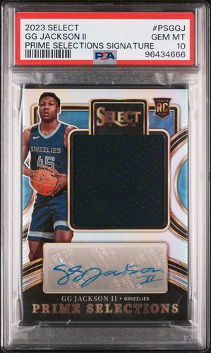 2023-24 Select Rookie Prime GG Jackson II Silver RC RPA Auto /99 GEM MINT PSA 10 - Picture 1 of 2