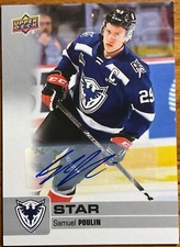 2019-20 Upper Deck CHL Autographs Samuel Poulin #329 Sherbrooke Phoenix