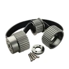US STOCK Billet Aluminum Gilmer Belt Drive Pulley Kit For Mazda RX7 Titanium