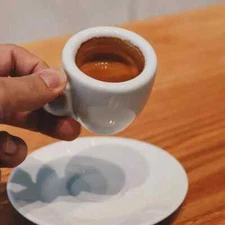 New 9mm Point Espresso Cup and Saucer Set Porcelain Coffee Mug White New Thick