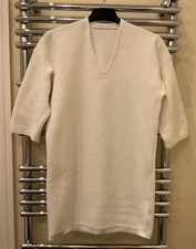 Lemaire x Uniqlo long 3/4 Sleeve white cotton tunic Dress XS used, very good